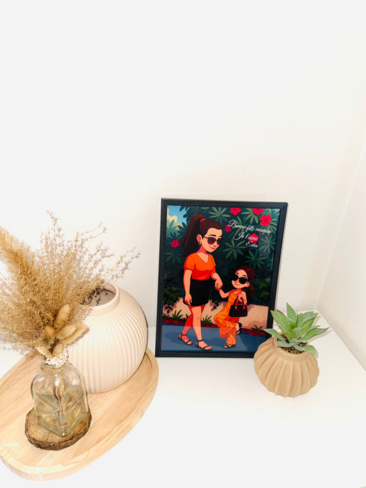 Cadre photo personnalisé " dessin animée "