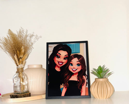 Cadre photo personnalisé " style Bratz "