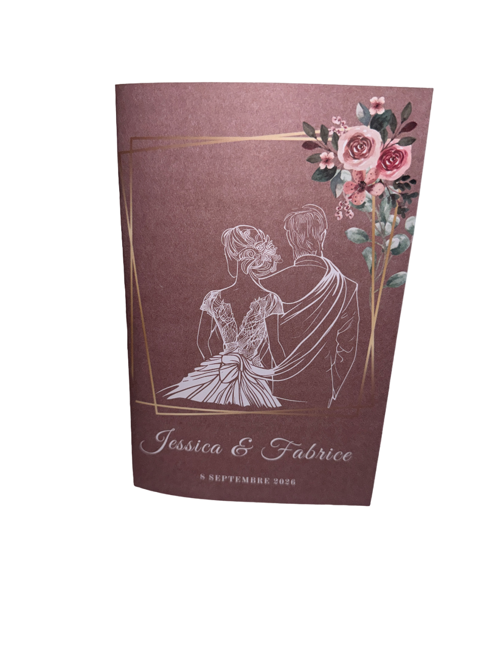 FAIRE-PART mariage "caricature floral"