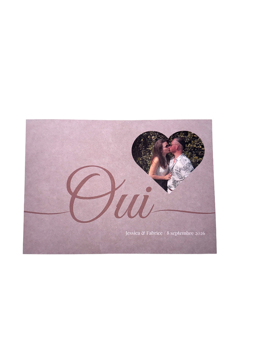 FAIRE-PART mariage "oui pour la vie"